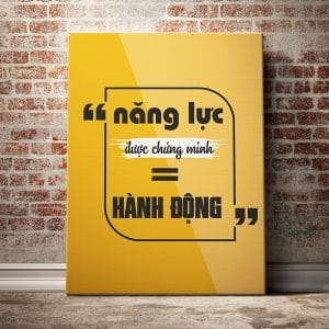 Tranh văn phòng năng lực được chứng minh bằng hành động