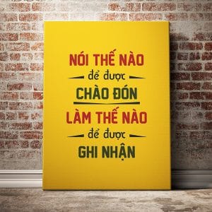 Tranh văn phòng nói thế nào để được chào đón làm thế nào để được ghi nhận