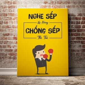 Tranh văn phòng nghe sếp là sống chống sếp thì toi