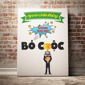 Tranh văn phòng người chiến thắng không bao giờ bỏ cuộc