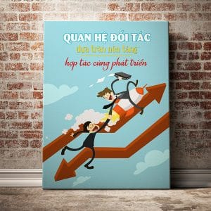 Tranh văn phòng quan hệ đối tác dựa trên nền tảng hợp tác cùng phát triển