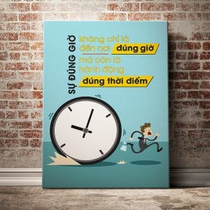 Tranh văn phòng sự đúng giờ