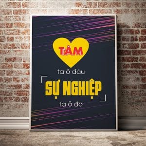 Tranh văn phòng tâm ta ở đâu sự nghiệp ta ở đó