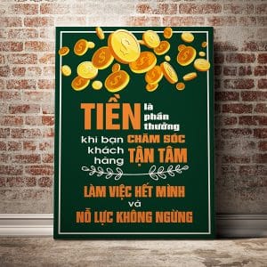 Tranh văn phòng tiền là phần thưởng khi bạn chăm sóc khách hàng tận tâm