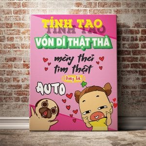 Tranh văn phòng tính tao vốn dĩ thật thà mày thả tim thật hay là auto