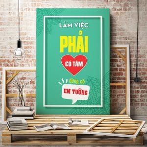 Tranh văn phòng làm việc phải có tâm đừng có em tưởng