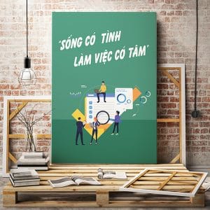 Tranh văn phòng sống có tính làm việc có tâm