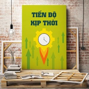 Tranh văn phòng tiến độ kịp thời