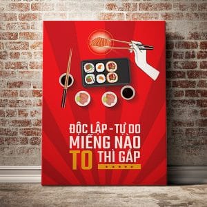 Tranh văn phòng độc lập tự do miếng nào to thì gắp