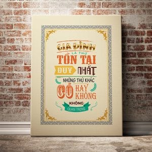 Tranh văn phòng gia đình là thứ tồn tại duy nhất những thứ khác có hay không quan trọng