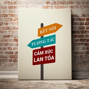 Tranh văn phòng kết nối tương tác cảm xúc lan tỏa