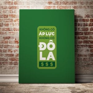 Tranh động lực không có áp lực không có đô la