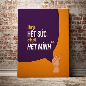 Tranh văn phòng làm hết sức chơi hết mình