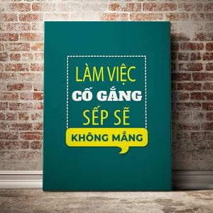 Tranh văn phòng làm việc cố gắng sếp sẽ không mắng