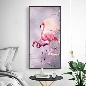Tranh treo tường đôi hồng hạc CV01A571