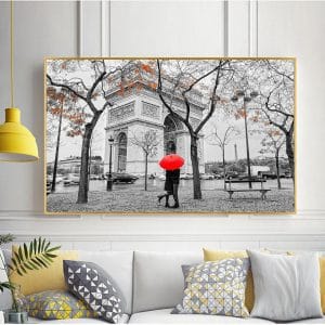 Tranh treo tường tình yêu khải hoàn môn nước pháp CV01A573