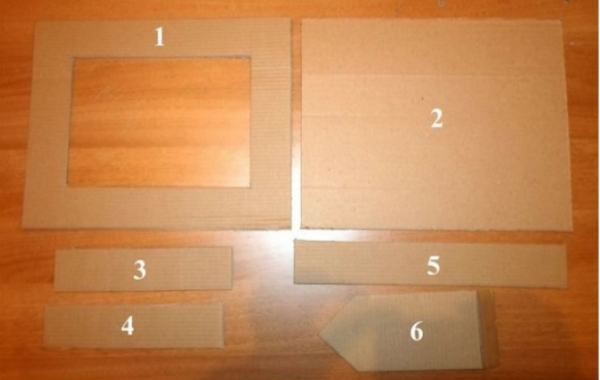cách làm khung ảnh đề bàn bằng bìa giấy bước 3