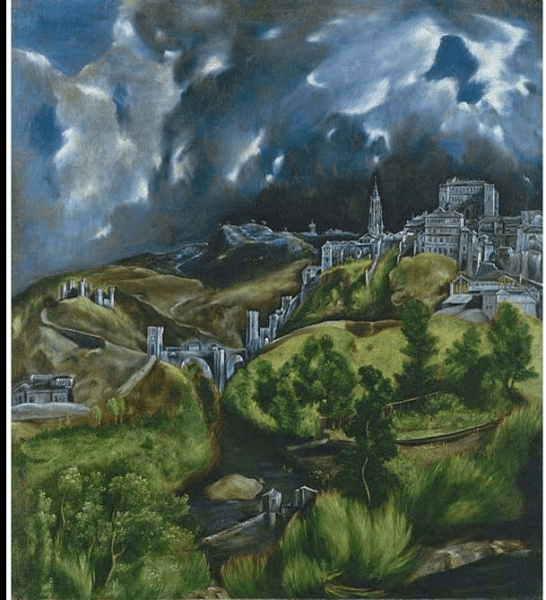 Tranh phong cảnh thành phố Toledo của họa sĩ El Greco.