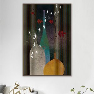 Tranh bình hoa nghệ thuật ấn tượng OP532