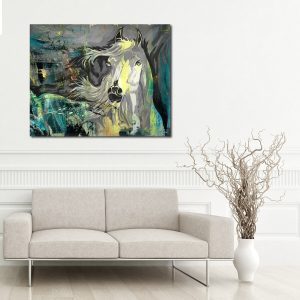 Tranh từu tượng hình ngựa OV0439