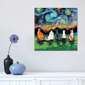 Tranh đàn mèo thảnh thơi OV0410