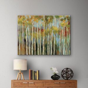Tranh vẽ rừng cây bạch đàn trang trí phòng khách OV15067