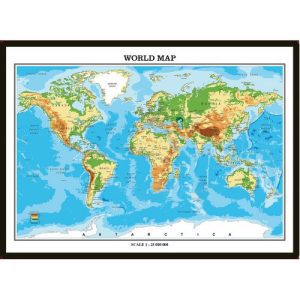 Tranh bản đồ thế giới (không khung) STST340703711