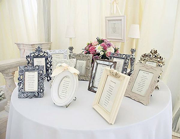 khung ảnh đề bàn tiệc cưới cổ điển