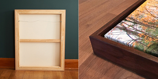 Tranh Canvas là gì? Có chất lượng, bền, giá rẻ không? 4 Viền khung tranh canvas gỗ và nhựa composite