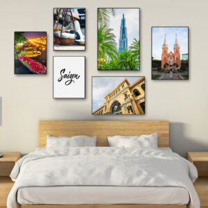 Bộ 6 tranh tôn vinh vẻ đẹp Sài Thành PTR0602