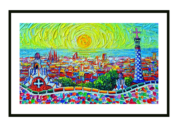 tranh thành phố barcelona