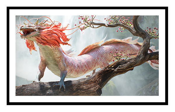 Tranh cá chép vượt vũ môn đẹp mã số 021