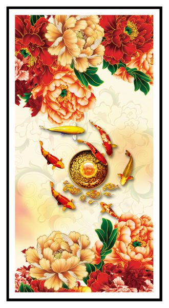 Tranh cửu ngư quần hội mã số 011