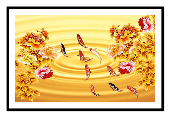 Tranh cửu ngư quần hội hợp với người tuổi tý và hợi mệnh thủy