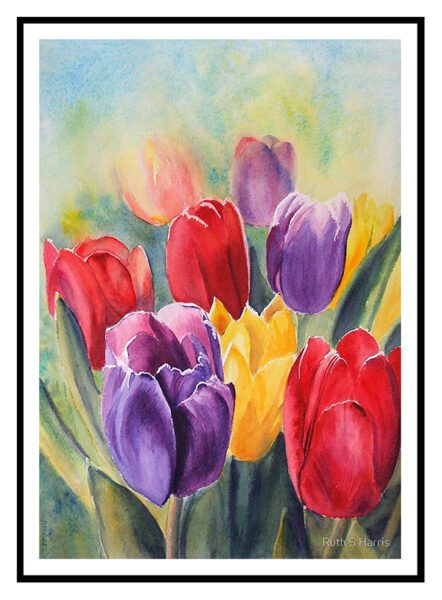 tranh hoa tulip mã số 002