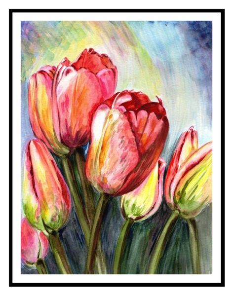 Tranh hoa tulip đẹp mã số 005