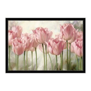 Tranh hoa tulip hồng mềm mại PTR0143