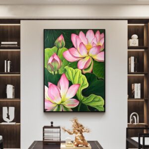 Tranh hoa sen PTR0161