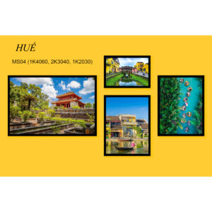 Bộ 4 tranh phong cảnh Huế Việt Nam MS04159