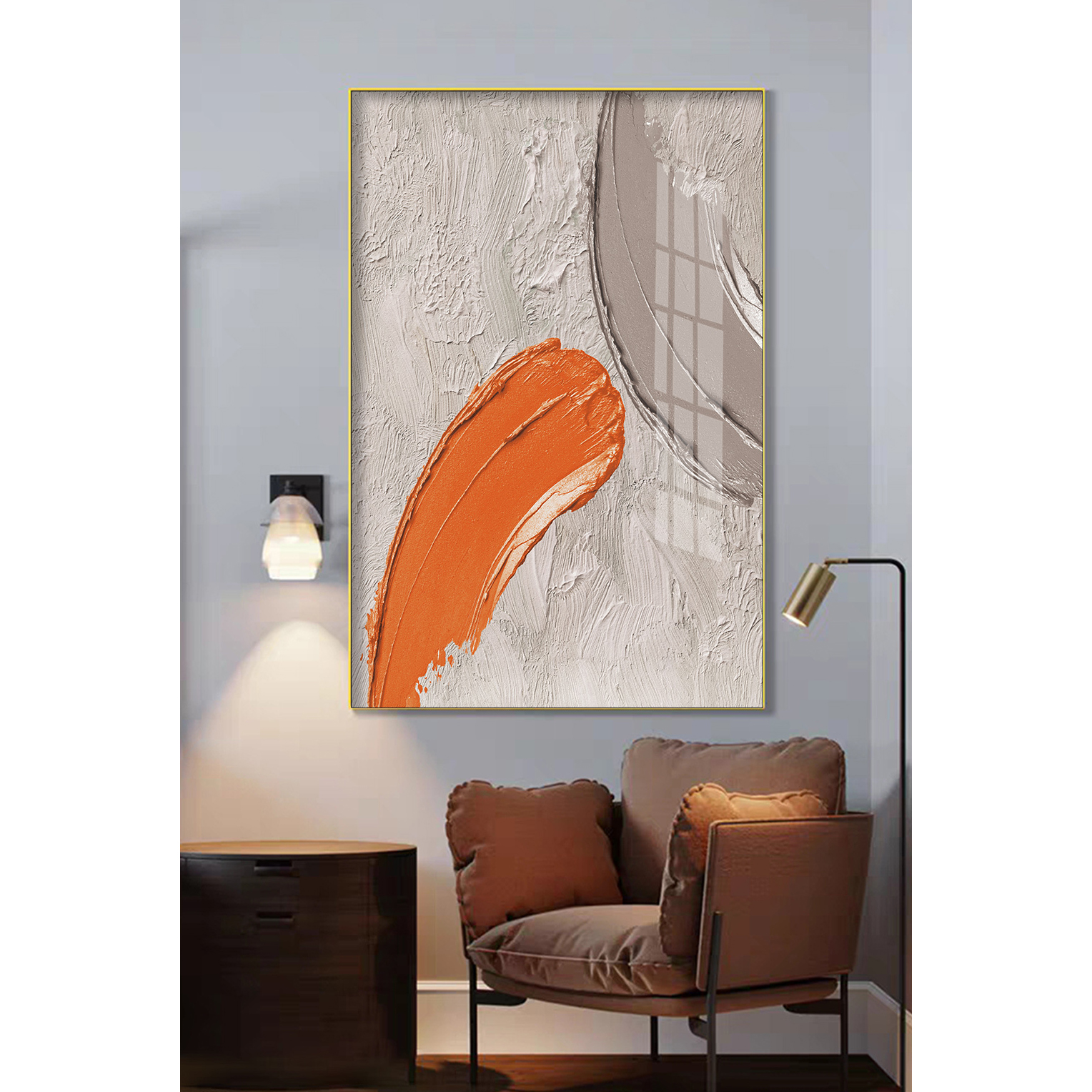 Tranh tráng gương trừu tượng TG0115 3 26636031 69802f29188c9cc4ac9dcbf656a97a7b truu tuong cam