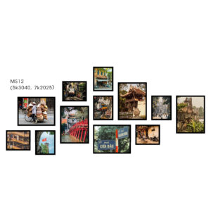 Bộ 12 tranh hà nội 36 phố phường MS123