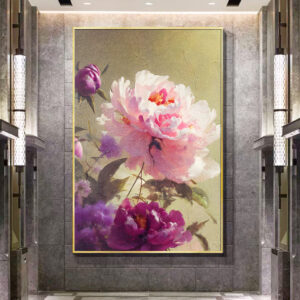 Tranh hoa hồng ban mai PTR01164