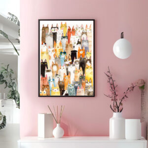 Tranh hoạt hình thế giới mèo PTR01166