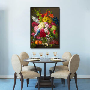 Tranh hoa phong cách châu âu trang trí bàn ăn PTR0167