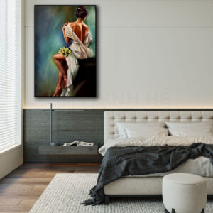 Tranh cô gái quyến rũ trang trí phòng ngủ PTR01187