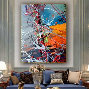 Tranh trừu tượng trang trí khách sạn PTR01219