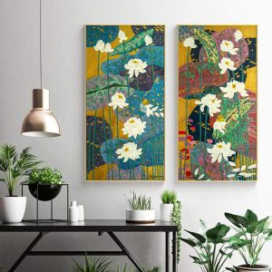 Tranh in sơn dầu Hoa Sen PTR0206