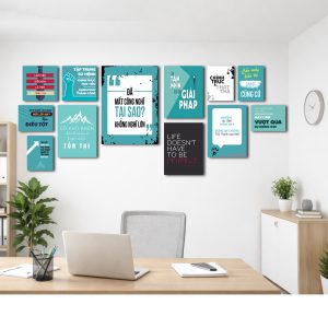 Tranh động lực trang trí văn phòng Bộ 15 tranh PTR1502