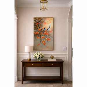 Tranh Cành Hồng Và Đôi Chim PTR01243