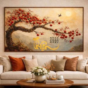 Tranh Chữ Thuận Cây Hồng PTR01257